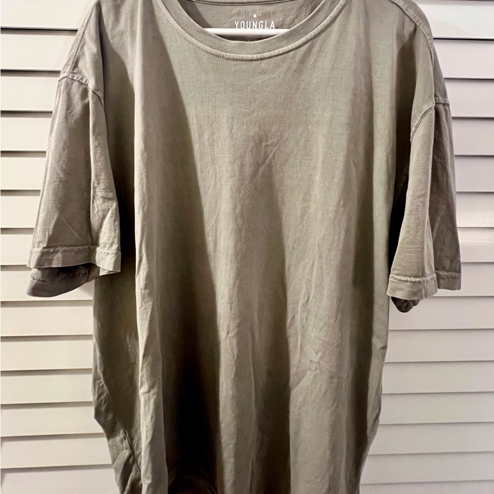 YoungLA Gray Short Sleeve Tee Casual Comfort